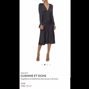 Cushnie Et Ochs Anthracite Gray Midi Dress size 2